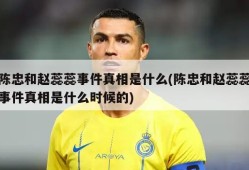 陈忠和赵蕊蕊事件真相是什么(陈忠和赵蕊蕊事件真相是什么时候的)