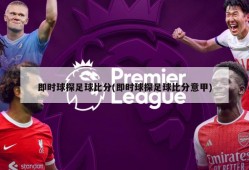 即时球探足球比分(即时球探足球比分意甲)