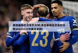 英冠最新比分及积分榜(英冠最新比分及积分榜20222023中国足彩网)