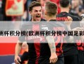 欧洲杯积分榜(欧洲杯积分榜中国足彩网)